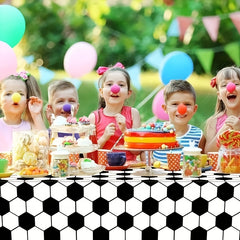 Football Themed Party Tablecloth Waterproof PE Plastic Disposable