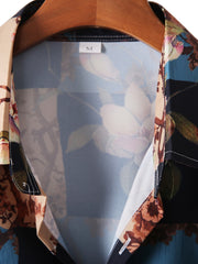Men's Digital Printed Flower Short Sleeve Shirt