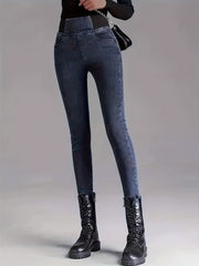 Colorblock High Rise Skinny Jeans