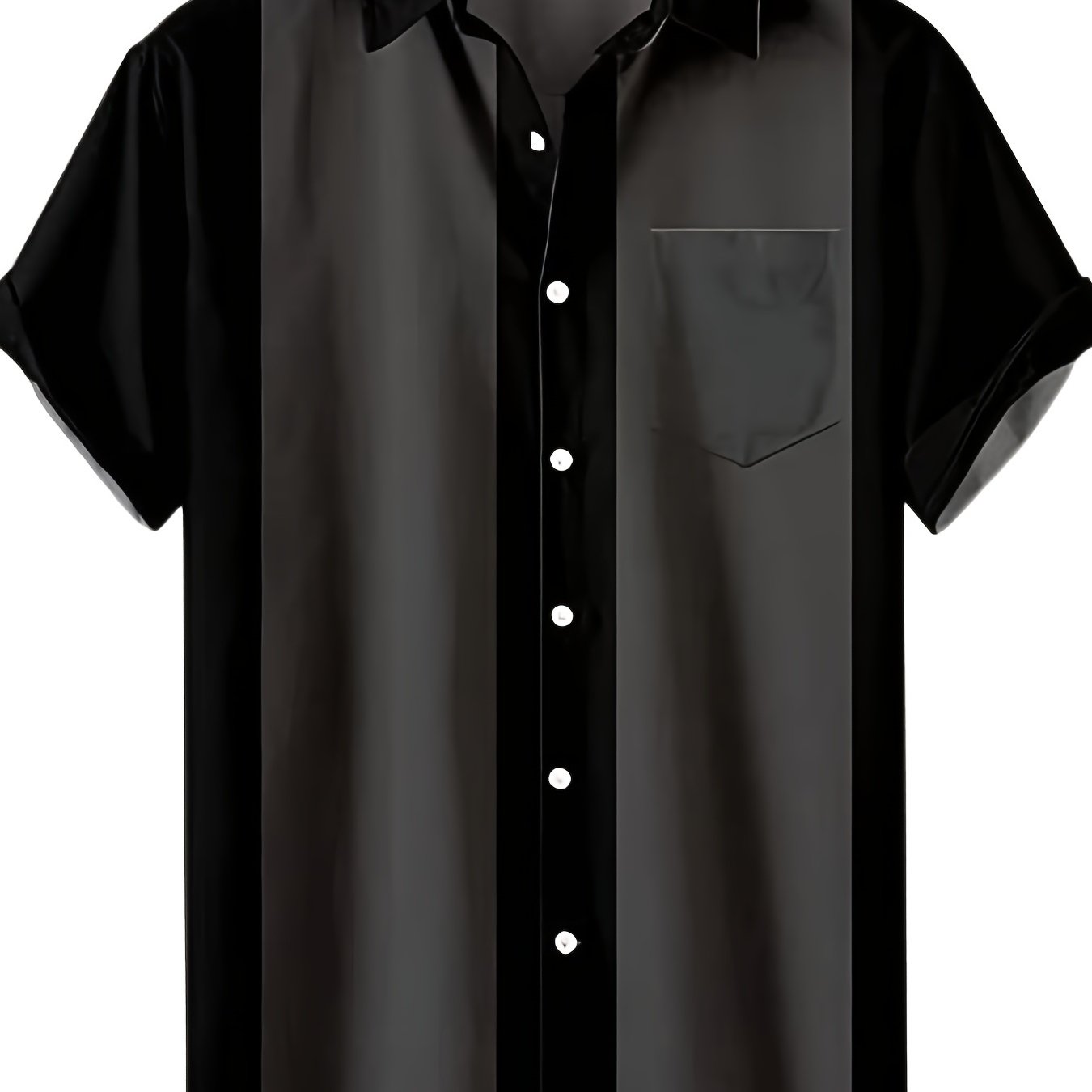 Stripe Print Men's Casual Shirt With Chest Pocket