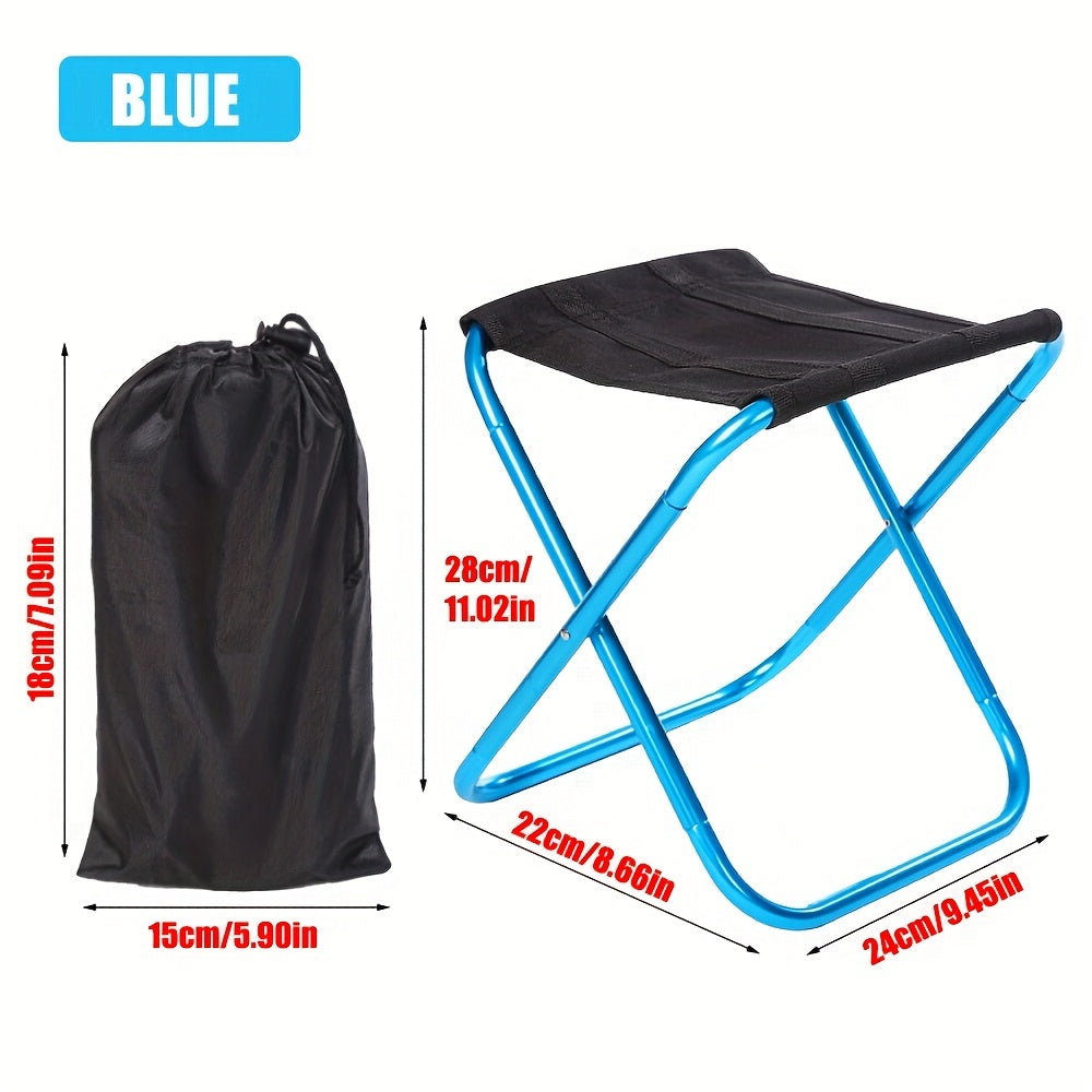 OUYALINE Outdoor Folding Stool Portable Aluminum Mini Stool For Fishing Hiking