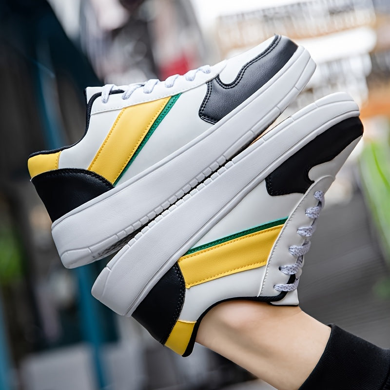 Men's Lace Up Skate Sneakers Anti-Skid Comfort Casual Shoes