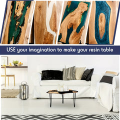 Resin Table Mold Set 96 Cm Silicone Tray Molds With Legs