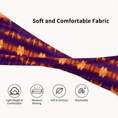 Tie Dye Headband Purple & Orange Swirl Spandex Polyester Blend