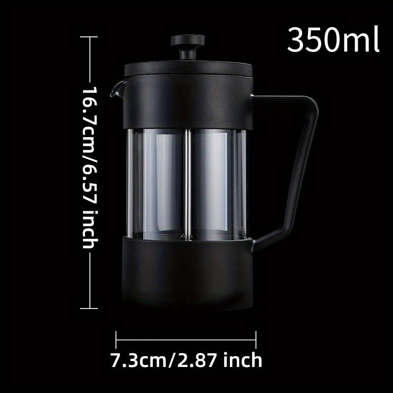 French Press Coffee Maker Clear Heat Resistant Portable Coffee Pot