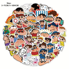 60pcs Cartoon Crayons Small Stickers for DIY Decoration