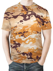 Men's Camo Crew Neck Tee Short Sleeve for Summer