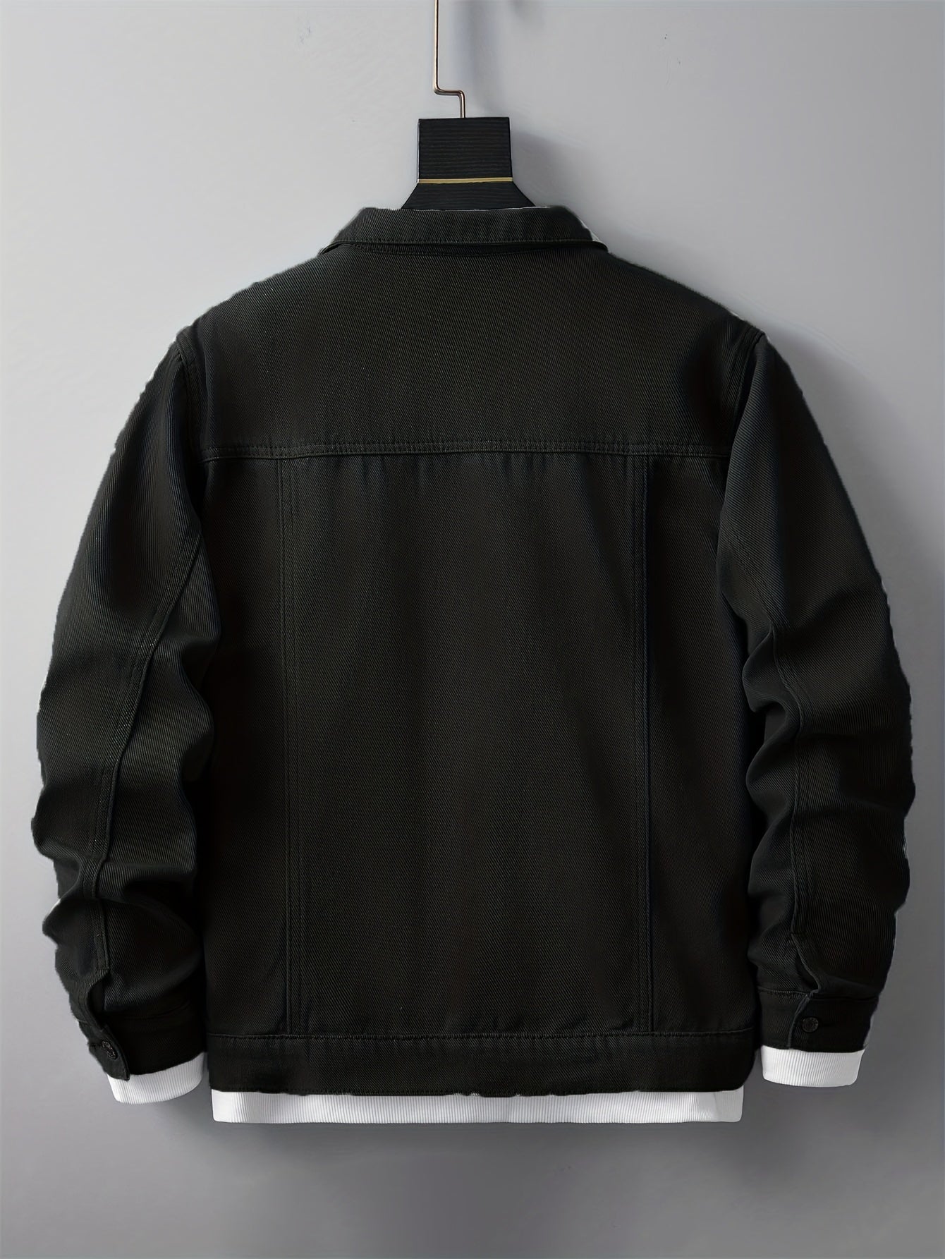 Men's Ripped Lapel Casual Denim Jacket