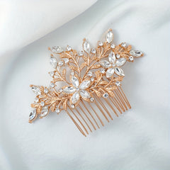 Crystal Floral Hair Comb Head Jewelry Bridal Wedding Hair Accessories