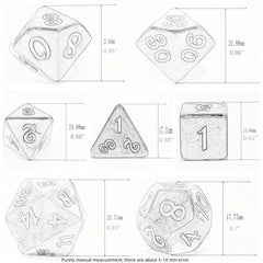 7pcs Resin Dice Set for Role Playing Board Game