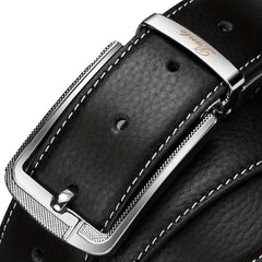 Men's Leather Belt Pin Buckle Business Suit Waist Strap