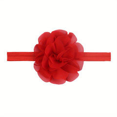 Kids Plain Flower Elastic Hair Band Baby Hair Accessories