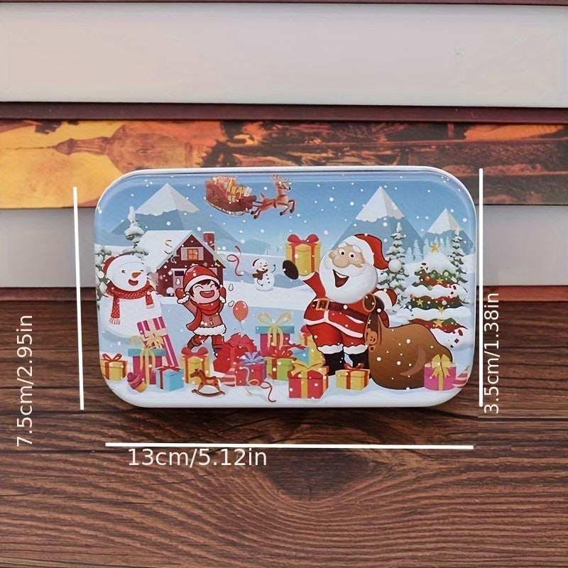 Iron Boxed Christmas Puzzle 60 Pieces Small Gift