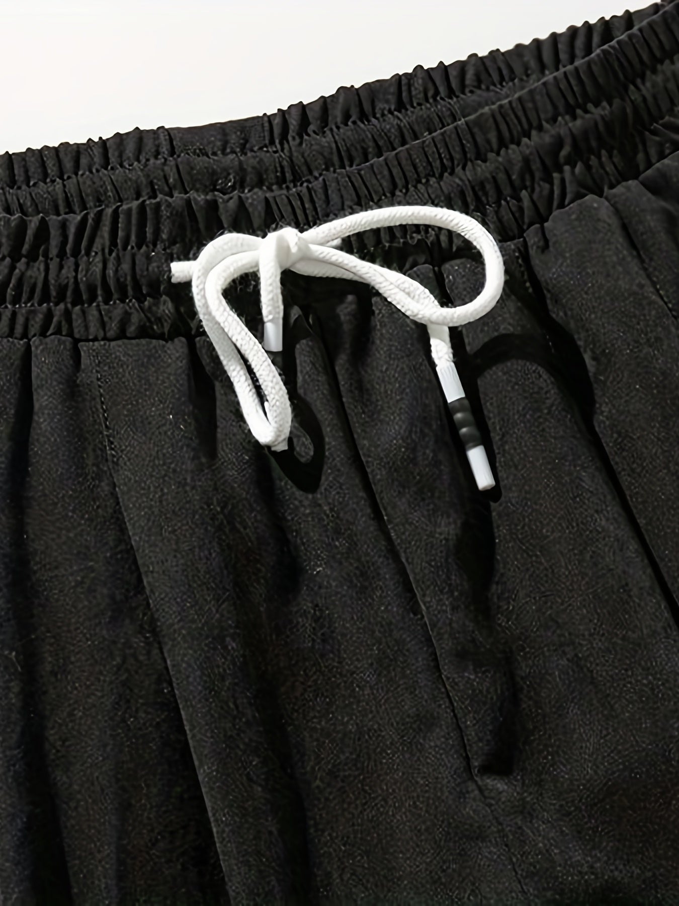 Men's Faux Suede Jogger Pants Loose Trousers