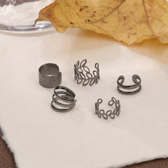 5pcs Leaf Shaped Ear Clip Fine Jewelry