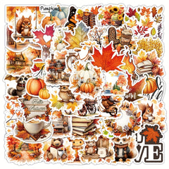 50pcs Autumn Series Graffiti Stickers for Laptops Suitcases Mobiles