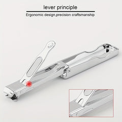 Stainless Steel Nail Clippers with Nail File - Durable Manicure Tool