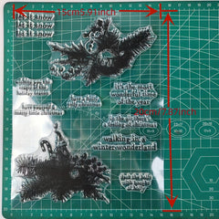 Christmas Leaves Clear Stamps Scrapbooking DIY Greeting Card