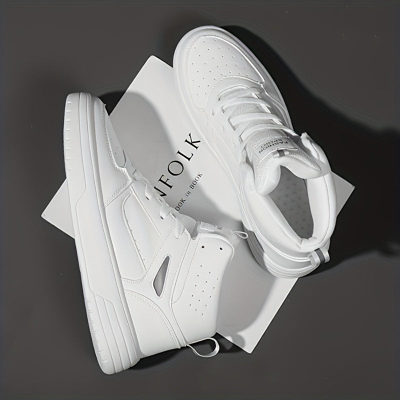 Women's Mid Top Sneakers Comfortable Closed Toe Lace Up Shoes