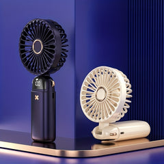 Purple Portable Pocket Fan Mini Fan 6 Gears Speed Foldable Desk Fan