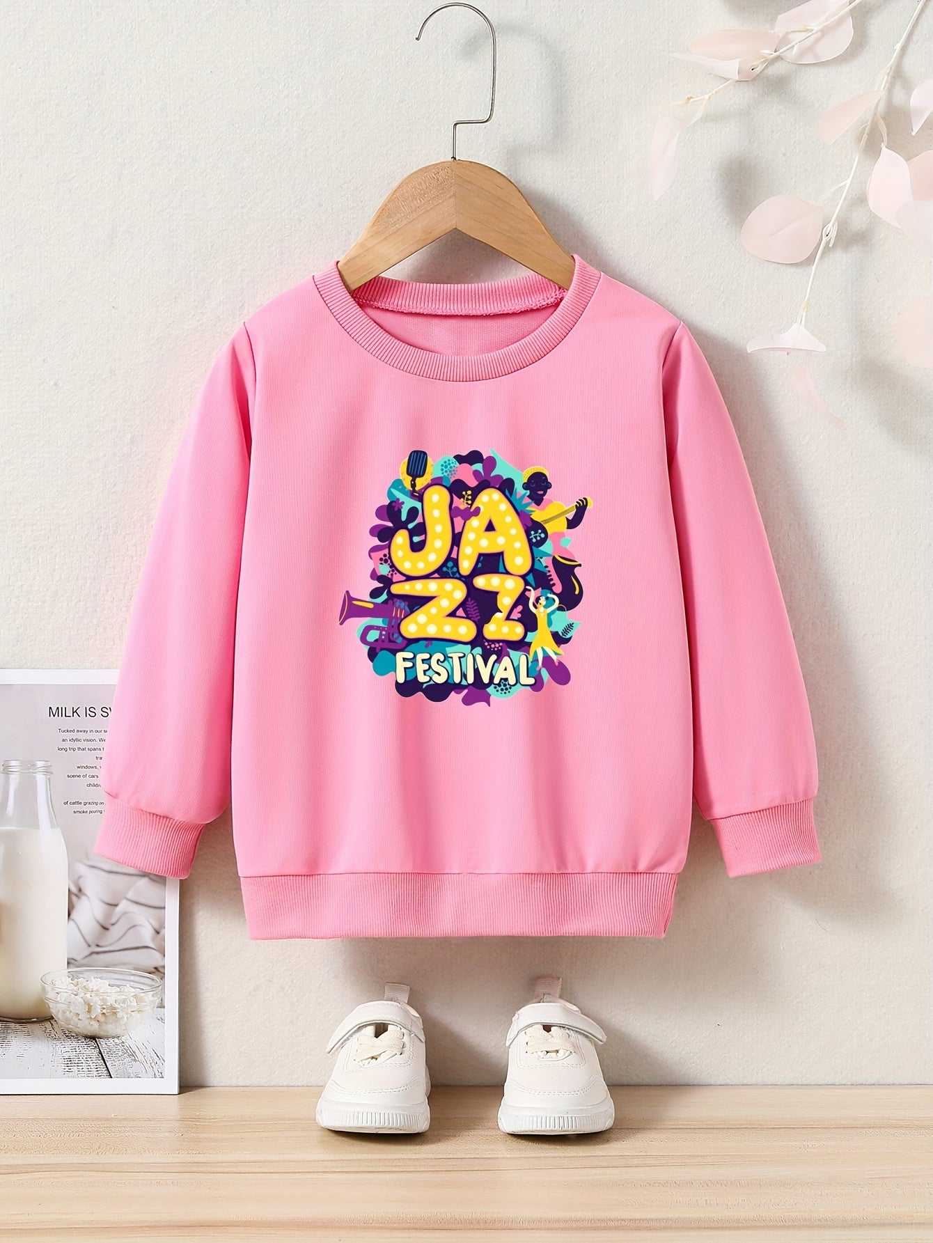OERYUI Creative Jazz Graphic Sweatshirt for Kids