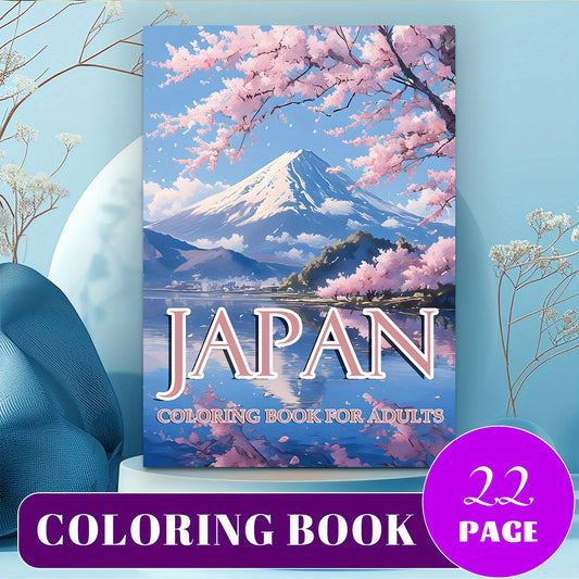 Japanese Landscape Coloring Book for Kids