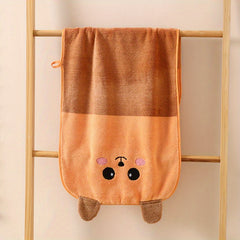 Cartoon Pattern Hand Towel Coral Velvet Soft Absorbent Towel