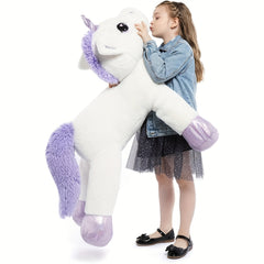 Giant 109 Violet Unicorn Plush Toy Soft Cuddly Cartoon Stuffed Animal