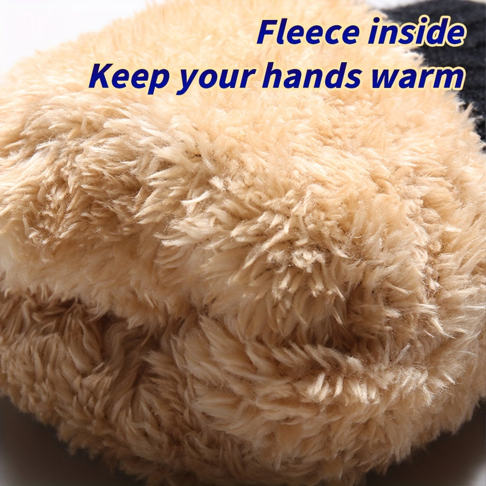Winter Touch Screen Waterproof Knit Gloves for Men Women Anti Slip Thermal Warm