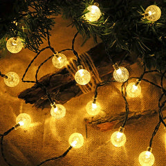 LED Solar Bubble Ball Light String Outdoor Garden Decoration