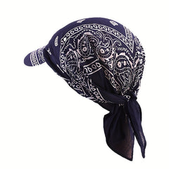 Paisley Print Sun Hat Bandana Head Scarf Hat Anti UV Summer Visor
