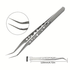Precision Tweezers Set for Electronics Soldering Maintenance Makeup 2pcs