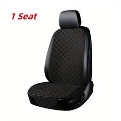 Flax Car Seat Cover Protector Linen Front Rear Back Cushion Pad Mat