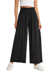 Women's Wide Leg High Waist Casual Trousers