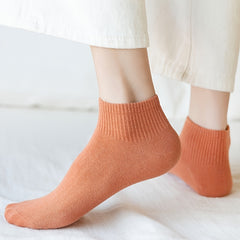 10 Pairs Women's Candy Cotton Ankle Socks Boat Socks Low Cut Ankle Cotton Sock