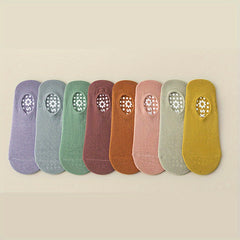 8 Pairs Mix Yoga Socks Breathable Low Cut Non slip Grips Sports Socks Pilates