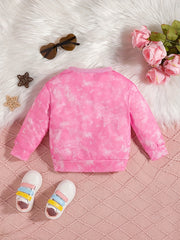 Leopard Heart Sweatshirt Crew Neck Top for Girls