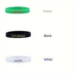 3pcs Inspirational Rubber Silicone Bracelet