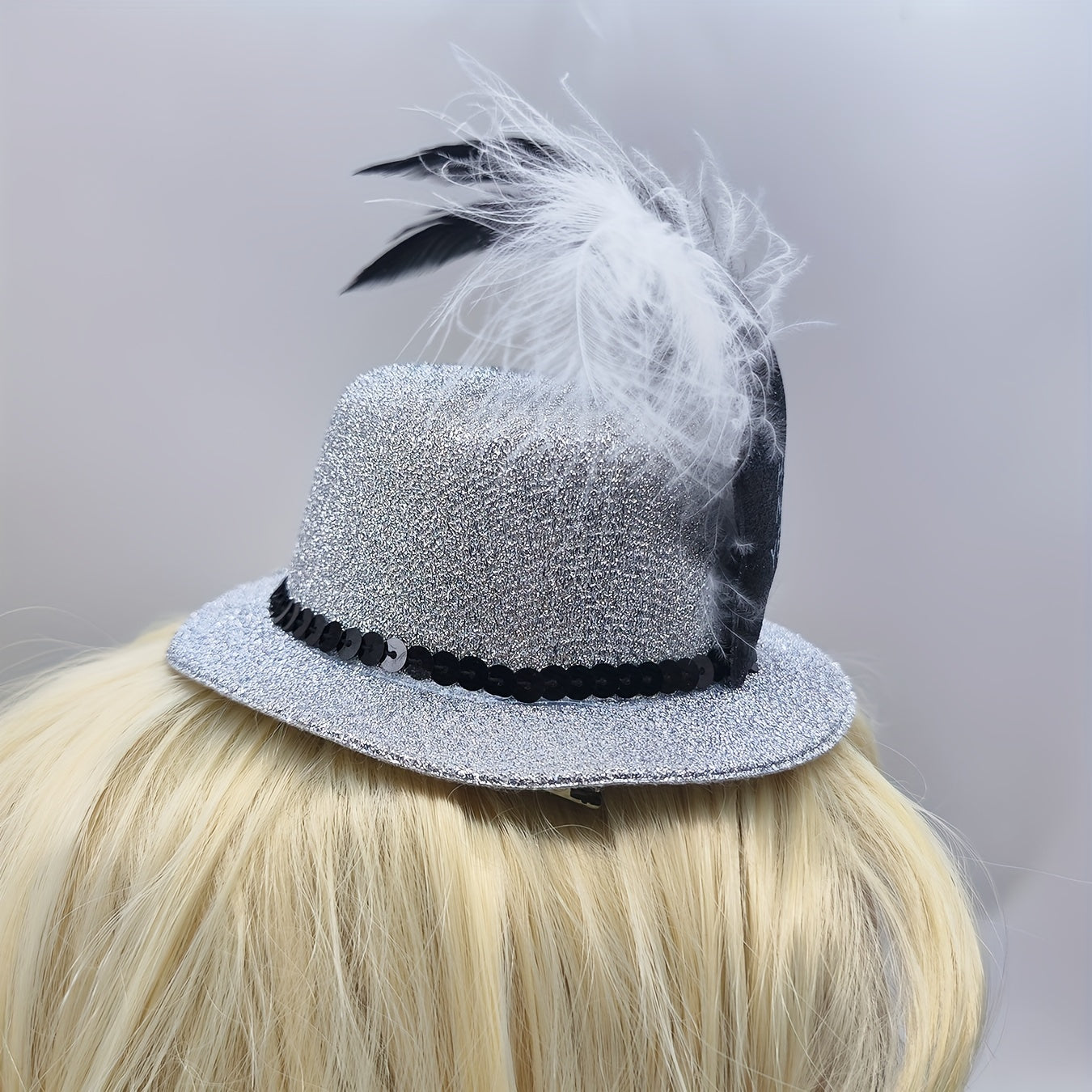 DIY Pentagram Feather Beanie Hat Hairpin Headdress