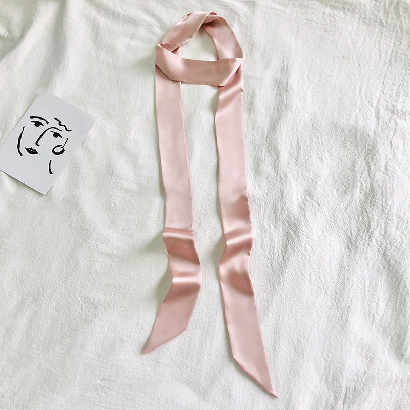 Silk Scarf Tie Bag Handle Hair Small Ribbon Headband Decorative Scarf