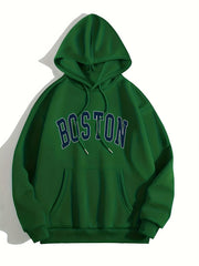 Women's Print Drawstring Loose Hoodie