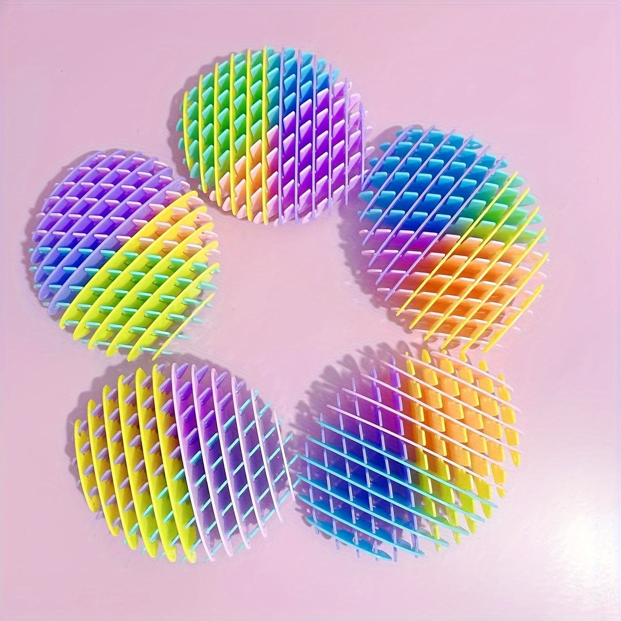 1pc Multicolor Plastic Fidget Worm Toy Sensory Stress Relief Pocket Fidget