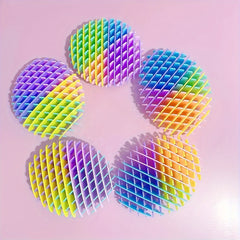 1pc Multicolor Plastic Fidget Worm Toy Sensory Stress Relief Pocket Fidget