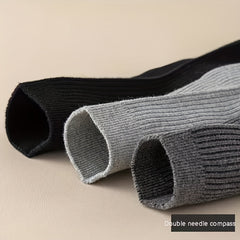 Men's Striped Crew Socks, Moisture Wicking, All Season, 5 Pairs