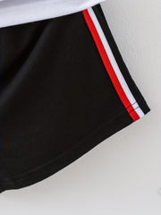 Boys Polo Shirt & Shorts Set Preppy Style Summer Clothes