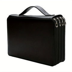200 Slots Colored Pencil Organizer PU Leather Pencil Case Holder