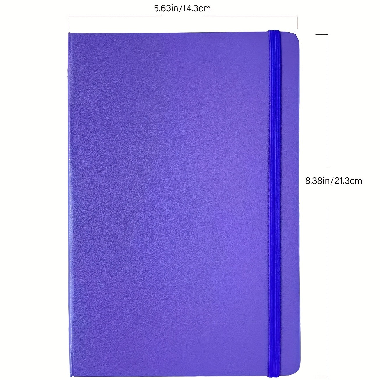 1pc Lined Ruled Hardcover Notebook 80Gsm Thick Paper Inner Pocket Journal