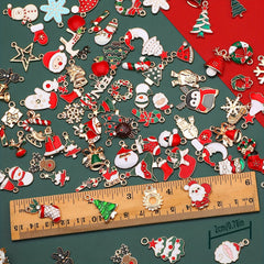 30 50pcs Christmas Enamel DIY Jewelry Making Supplies
