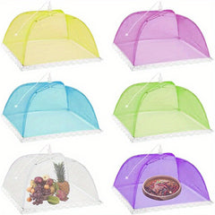 6pcs Large Outdoor Food Cover Mesh Screen Tents Umbrella Fly Food Covers