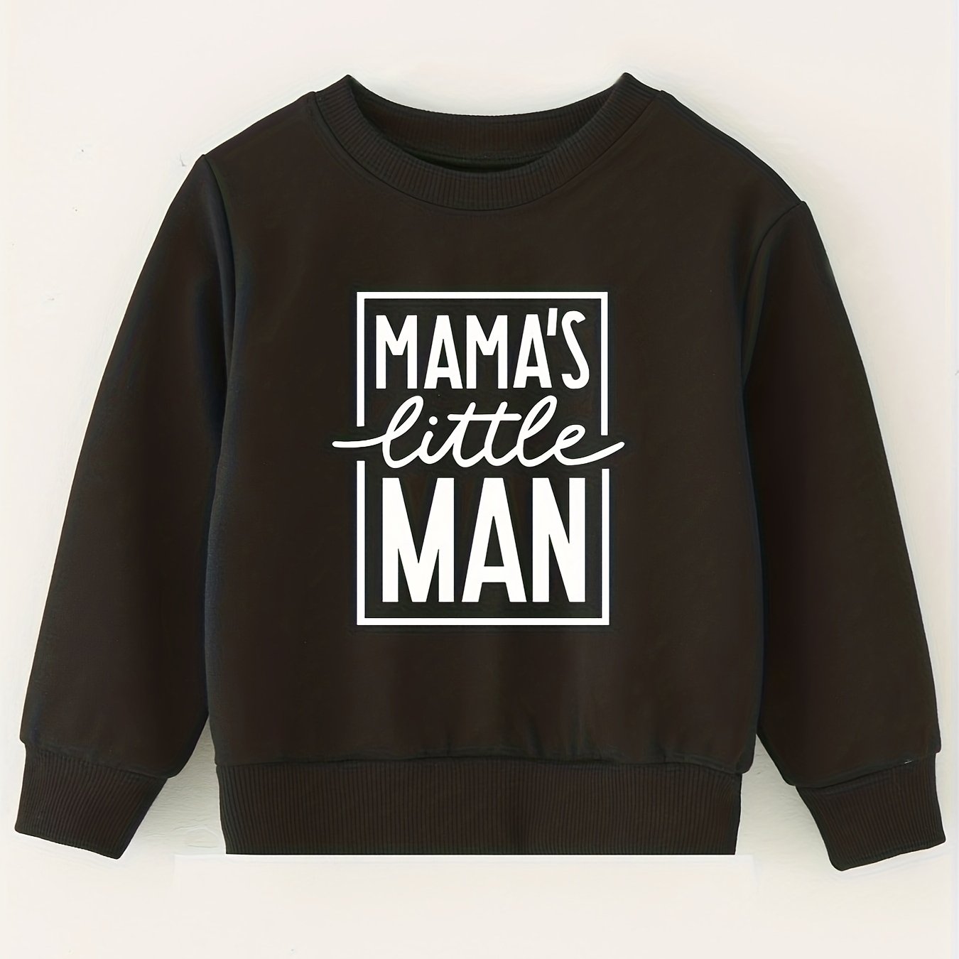 Mama's Little Man Baby Sweatshirt Spring Autumn Long Sleeve Sports Top
